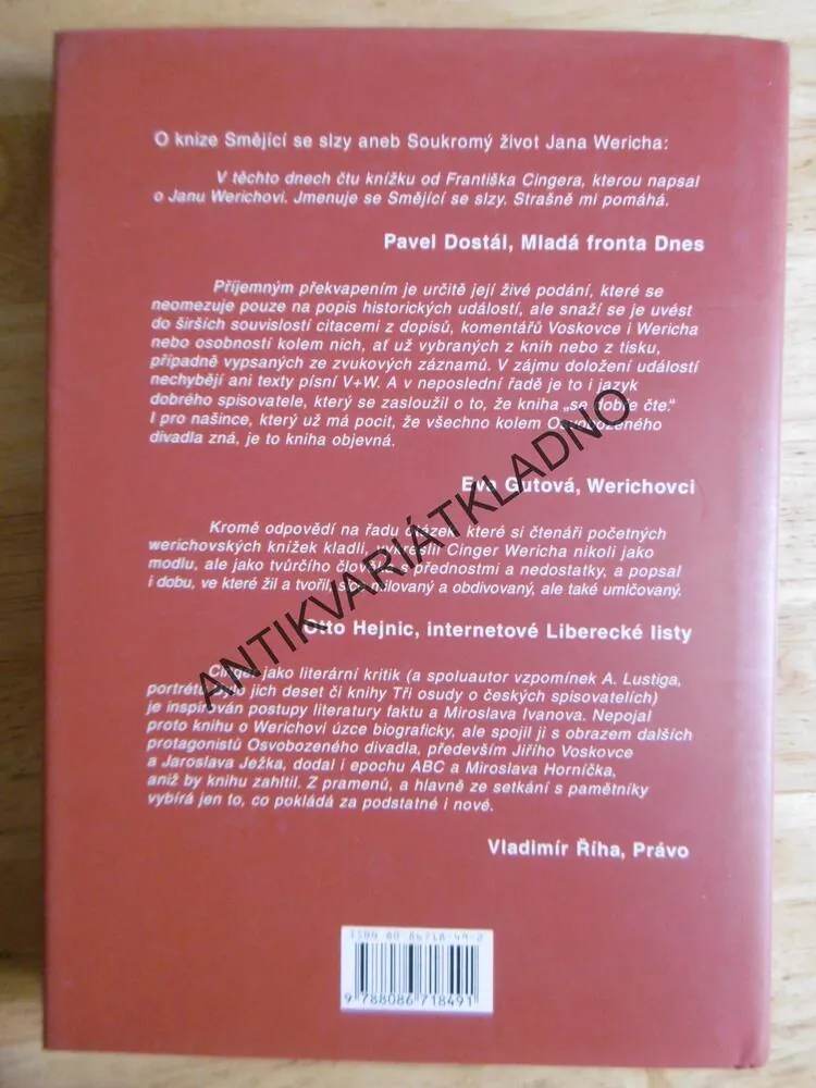 12 PODOB JANA WERICHA, FRANTIŠEK CINGER- AUTOGRAM, HEREC JAN WERICH