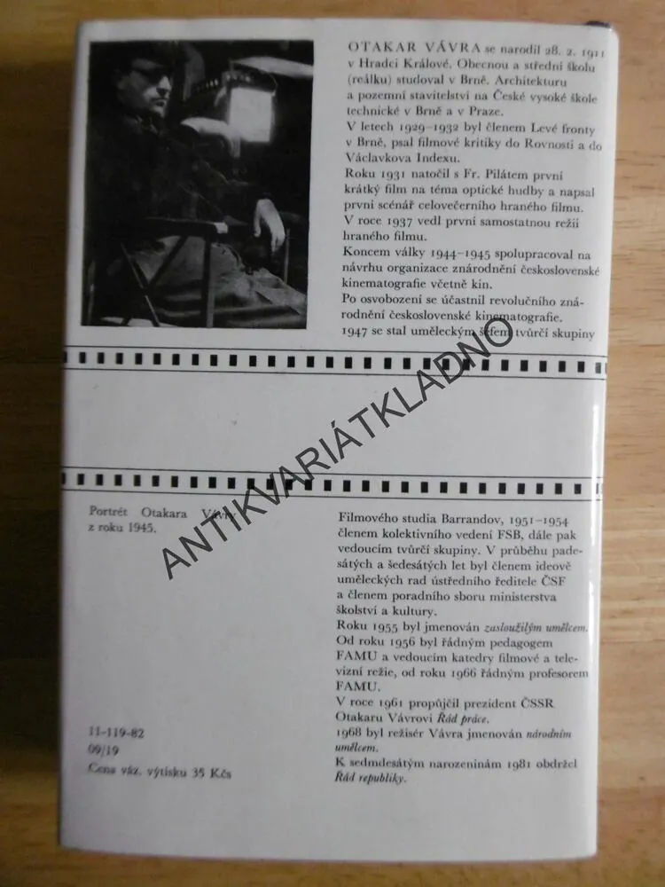ZAMYŠLENÍ REŽISÉRA, OTAKAR VÁVRA, 1982, **an