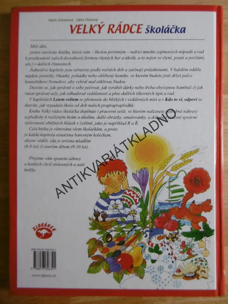 VELKÝ RÁDCE ŠKOLÁČKA, PRO DĚTI OD 6 LET, MARIE TETOUROVÁ, EDITA PLICKOVÁ, **an