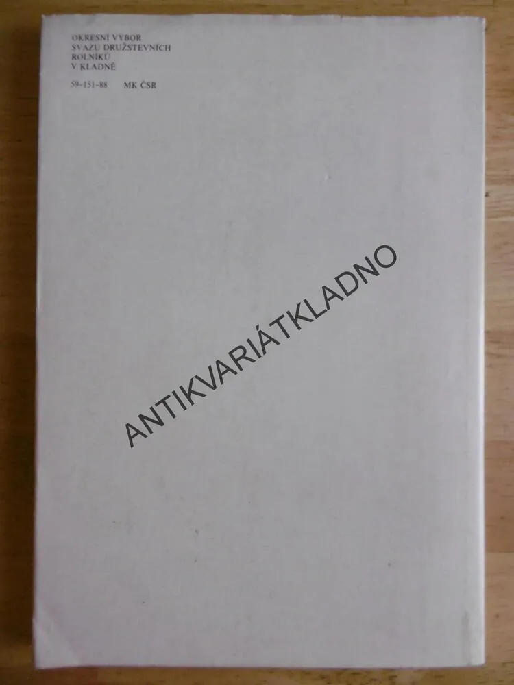 ČTYŘICET LET SOCIALISTICKÉHO ZEMĚDĚLSTVÍ KLADENSKA, OKR. KLADNO,ŠPECINGER 1989, **an