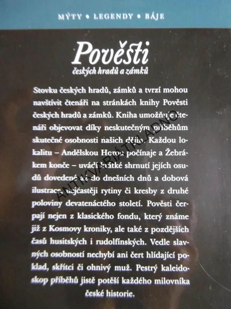 POVĚSTI ČESKÝCH HRADŮ A ZÁMKŮ, JOSEF PAVEL