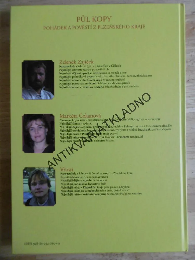PŮL KOPY POHÁDEK A POVĚSTÍ Z PLZEŇSKÉHO KRAJE, ČEKANOVÁ, ZAJÍČEK, VHRSTI