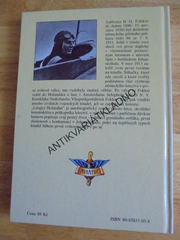 FOKKER, LÉTAJÍCÍ HOLANĎAN, GERARD, LETECTVÍ, **an