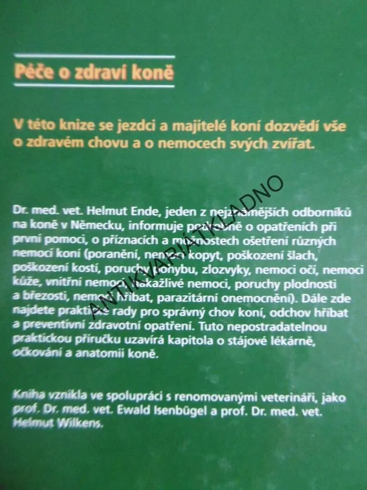PÉČE O ZDRAVÍ KONĚ, HELMUT ENDE, EWLAD ISENBÜGEL
