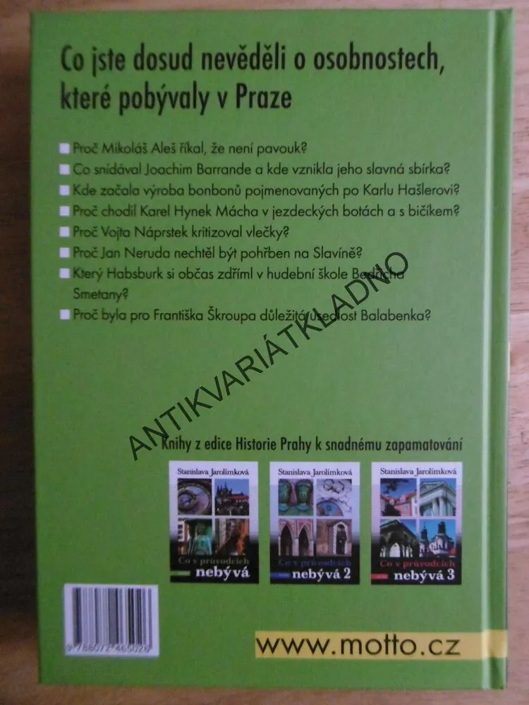 CO V PRŮVODCÍCH O PRAZE NEBÝVÁ, PRAHA, JAROLÍMKOVÁ, **an