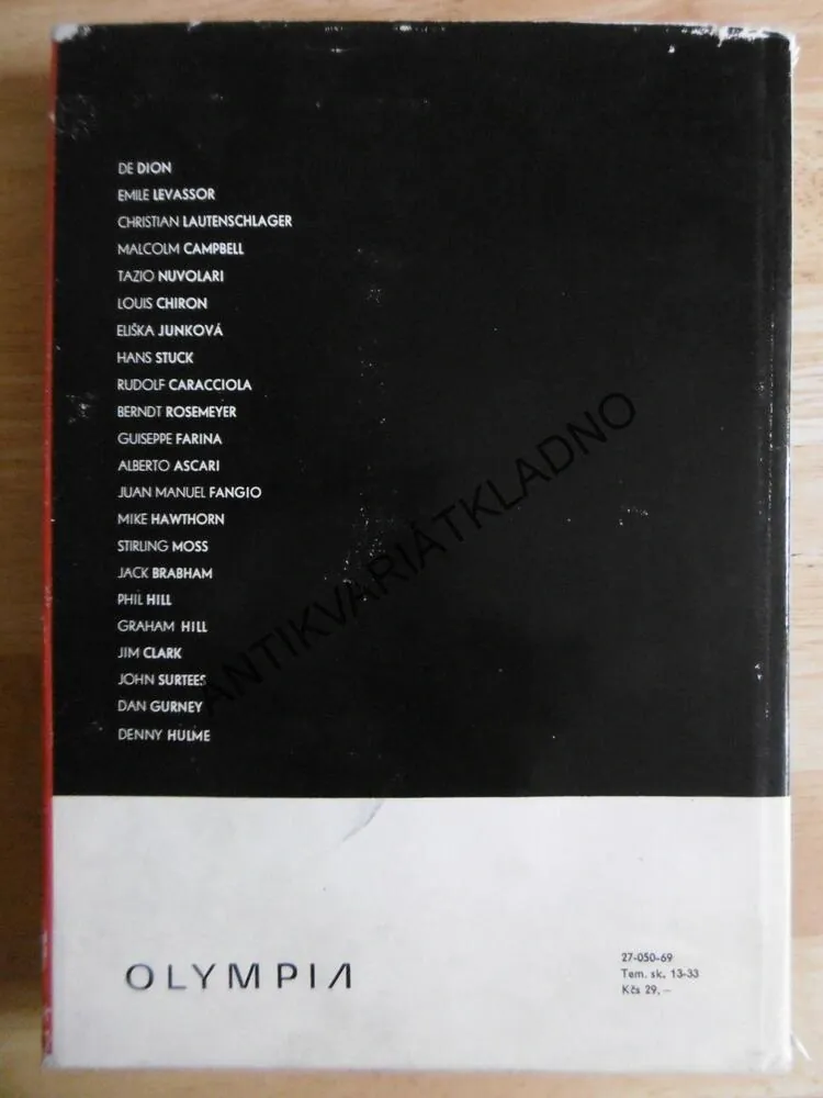MISTŘI ZA VOLANTEM, MILOŠ SKOŘEPA, KNIHA O AUTOMOBILOVÝCH ZÁVODNÍCÍCH, **an