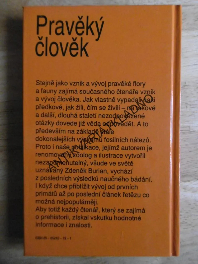 PRAVĚKÝ ČLOVĚK, V. MAZÁK, ZDENĚK BURIAN, 1992, **an