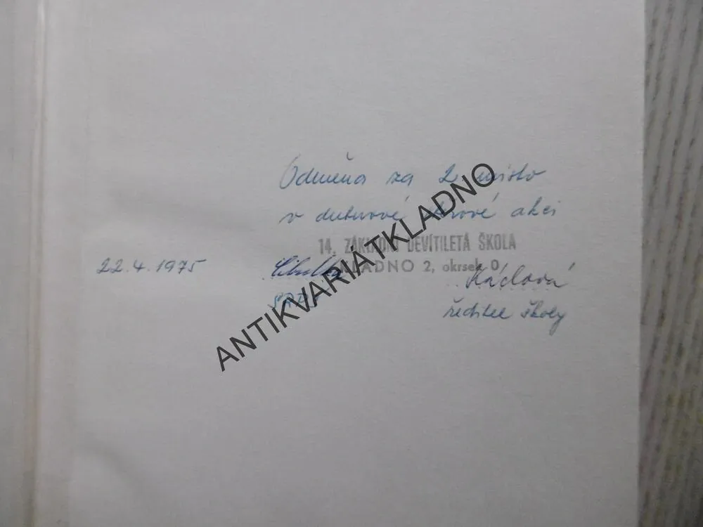 POSVÍCENÍ V TRAMTÁRII, JAN DRDA, CYRIL BOUDA,1972, **an