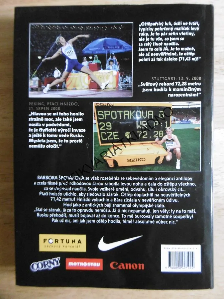 BÁRA ŠPOTÁKOVÁ, HOD OŠTĚPEM, SPORT, PETR ČERMÁK, **an