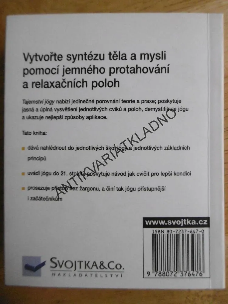 TAJEMSTVÍ JÓGY, JENNIE BITTLESTONOVÁ, JÓGA, 
