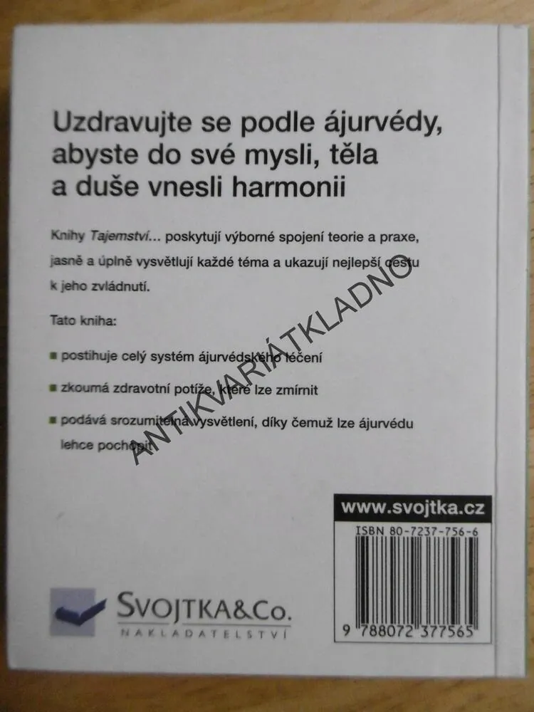TAJEMSTVÍ ÁJURVÉDY, GOPI WARRIER, VERMA, SULLIVANOVÁ, ÁJURVÉDA