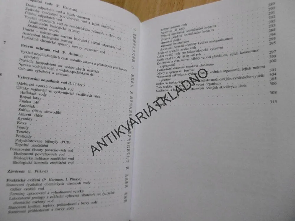 HYDROBIOLOGIE, HARTMAN, PŘIKRYL, ŠTĚDRONSKÝ, 1998