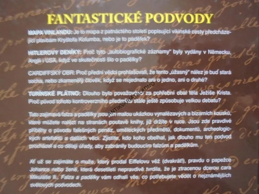 FALZA A PADĚLKY, SVĚTOVÉ PODVODY, ZLOČINCI, ČINY,OBĚTI, **an