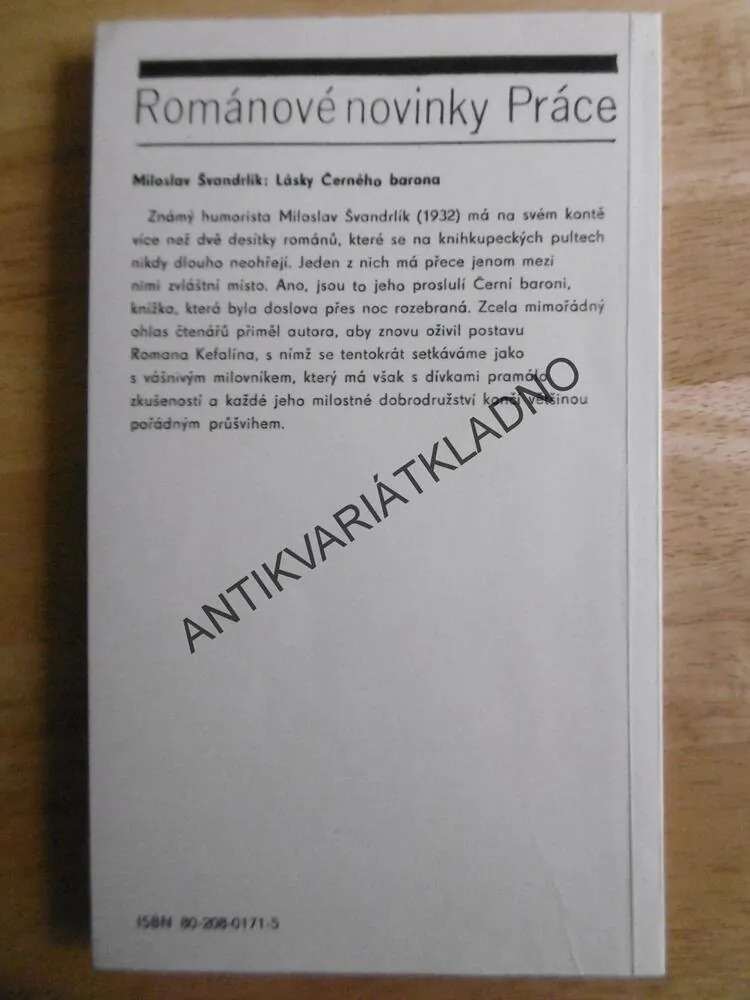 LÁSKY ČERNÉHO BARONA, ŠVANDRLÍK, NEPRAKTA, **an