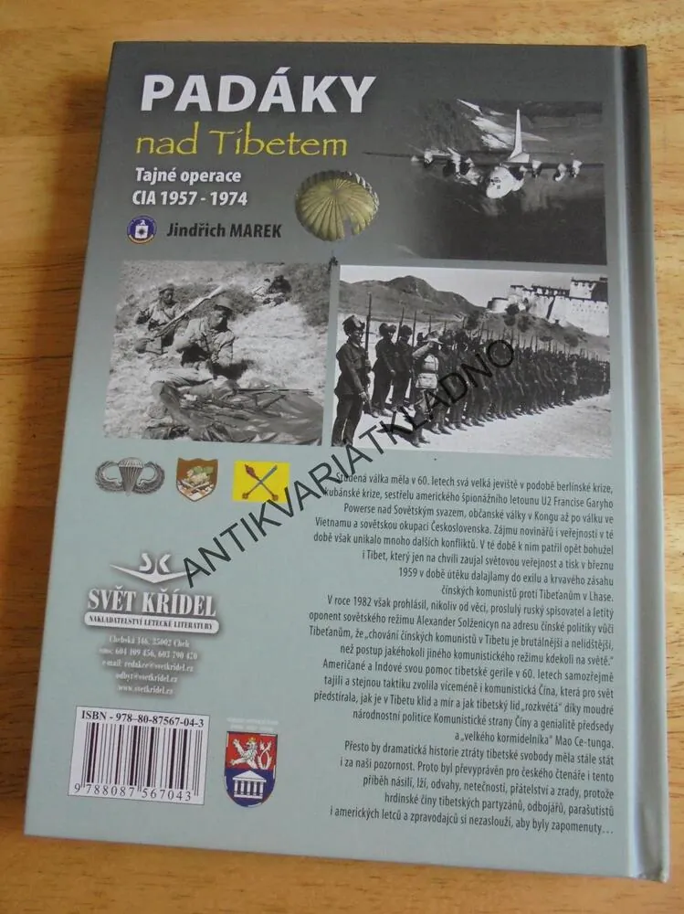 PADÁKY NAD TIBETEM, TAJNÉ OPERACE CIA 1957-1974,PARAŠUTISMUS, **an