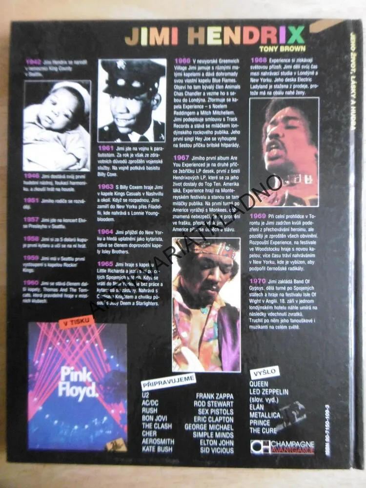 JIMI HENDRIX, JEHO ŽIVOT, LÁSKY A HUDBA, TONY BROWN, **an