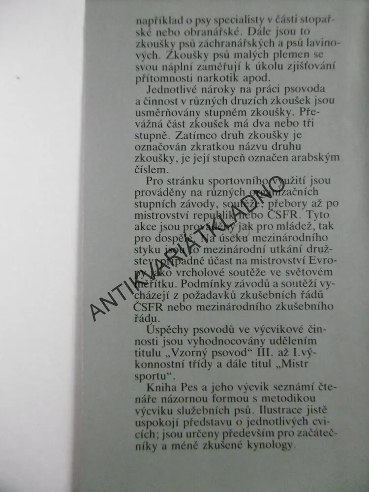 PES A JEHO VÝCVIK, HRUŠOVSKÝ, PSŮ, PES, 