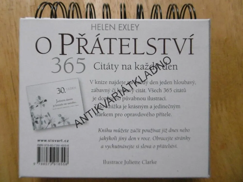 O PŘÁTELSTVÍ, 365 CITÁTY NA KAŽDÝ DEN, HELEN EXLEY, **an