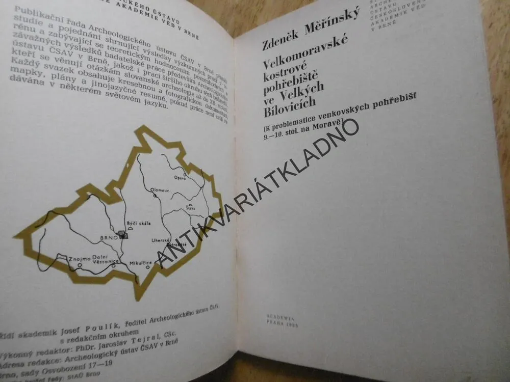 VELKOMORAVSKÉ KOSTROVÉ POHŘEBIŠTĚ VE VELKÝCH BÍLOVICÍCH, 1985