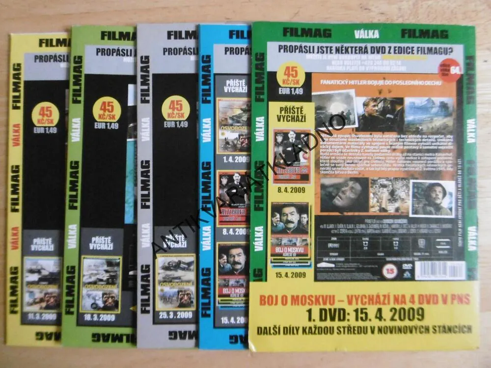 OSVOBOZENÍ 1-5,DVD FILM 2.SVĚT.VÁLKA,