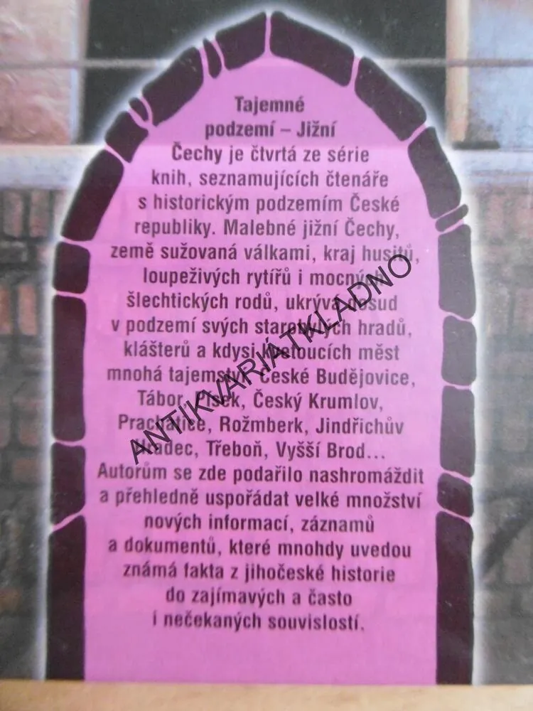 TAJEMNÉ PODZEMÍ 4. JIŽNÍ  ČECHY, MILOŠ ŠTRAUB, JITKA LENKOVÁ, **an
