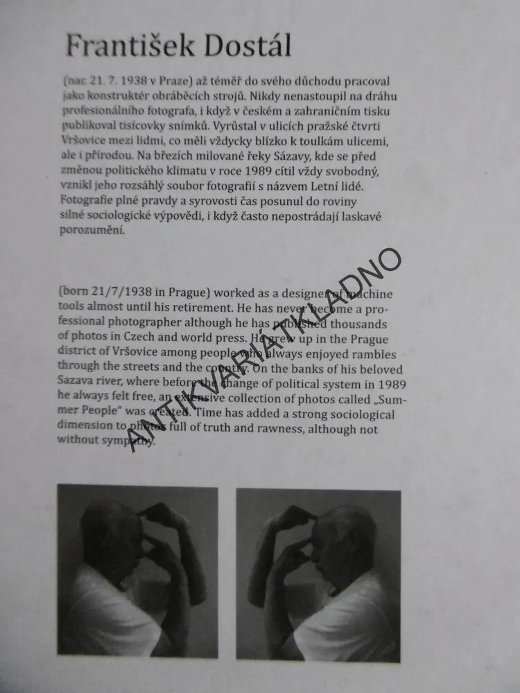LETNÍ LIDÉ, FOTOGRAF FRANTIŠEK DOSTÁL - AUTOGRAM, ČERČANY, PLOVÁRNA ZLENICE, OKR. BENEŠOV **an