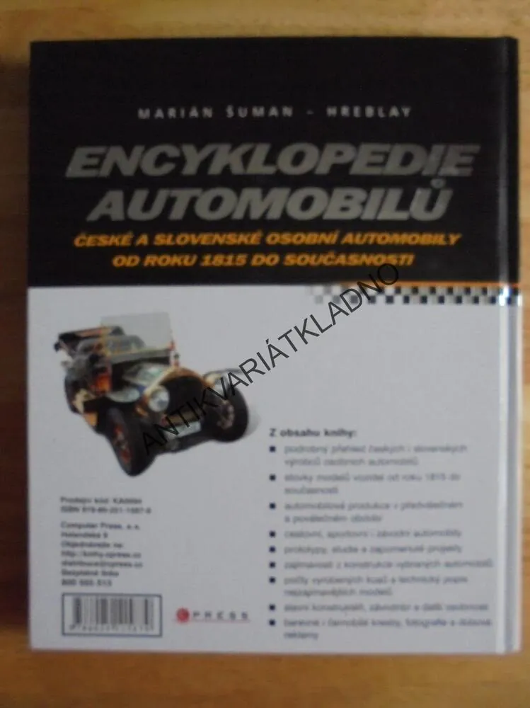 AUTOSALON,ENCYKLOPEDIE AUTOMOBILŮ, VETERÁN, ČR,SR