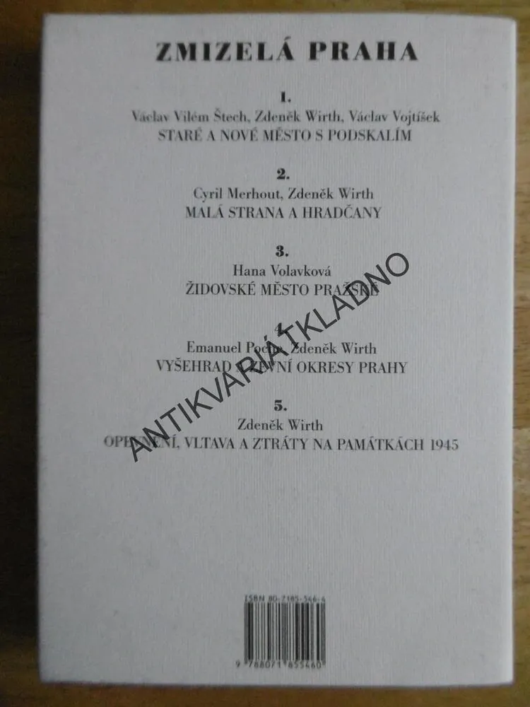 ZMIZELÁ PRAHA 4., POCHE, WIRTH, **an