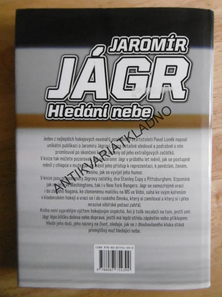 JAROMÍR JÁGR, HLEDÁNÍ NEBE, PAVEL LONĚK, HOKEJ, **an