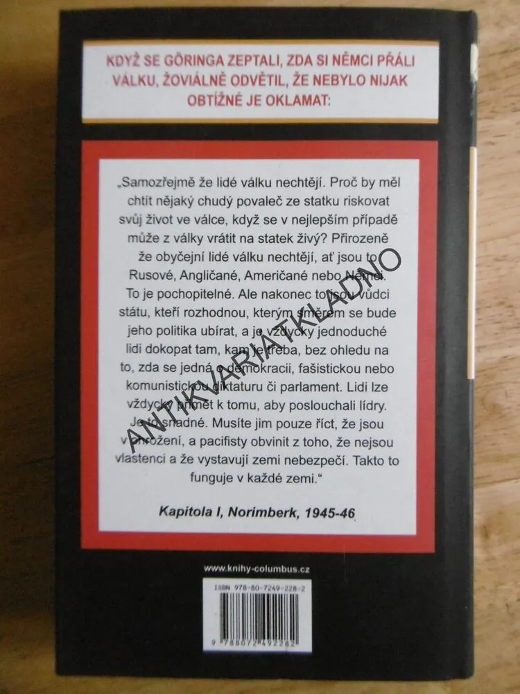 SVĚDEK Z NORIMBERKA, RICHARD W. SONNENFELDT, **an