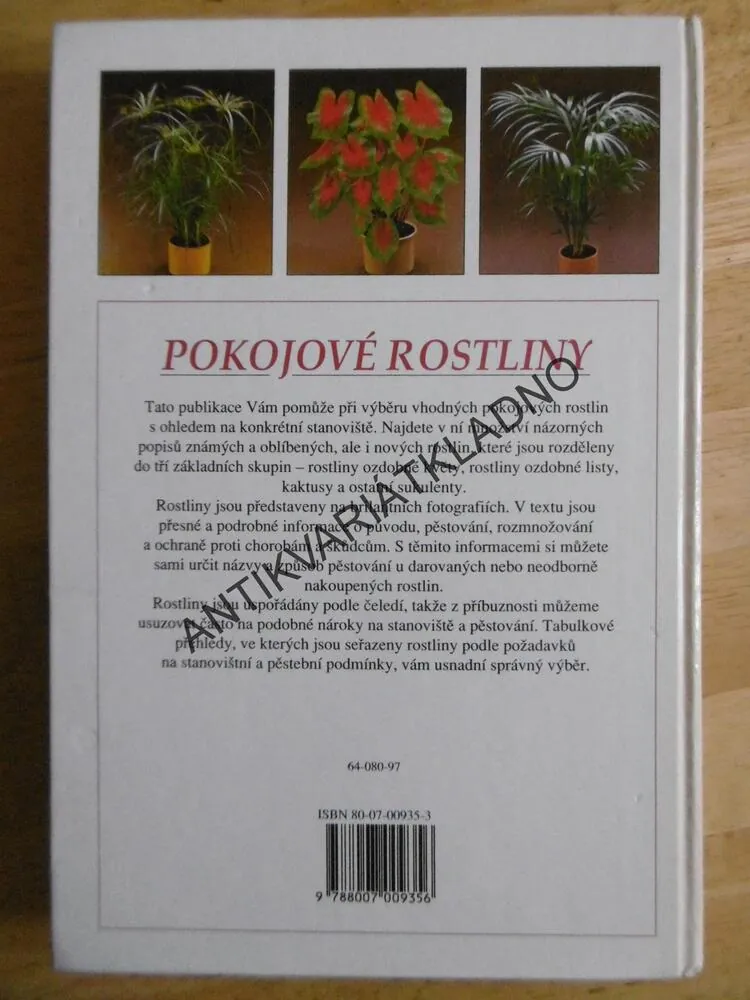 POKOJOVÉ ROSTLINY, HERTA SIMONOVÁ, VÝBĚR, PÉČE, KVĚTINY, **an