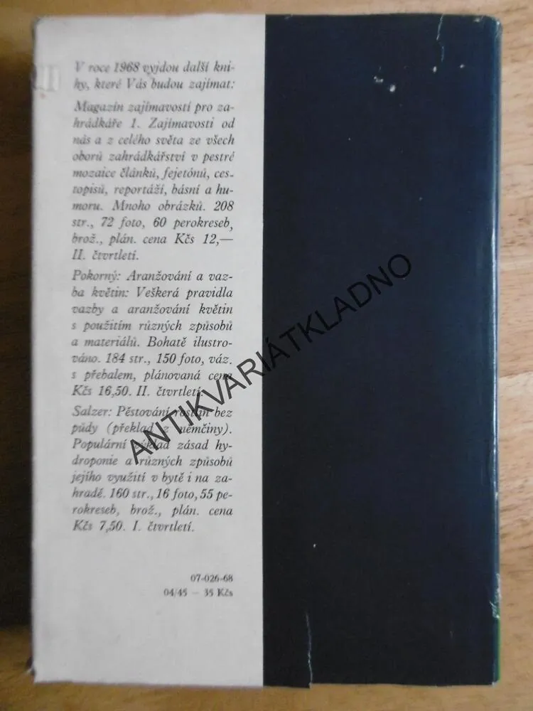 MEČÍKY A OSTATNÍ HLÍZNATÉ KVĚTINY, 1968, VANĚK,**an