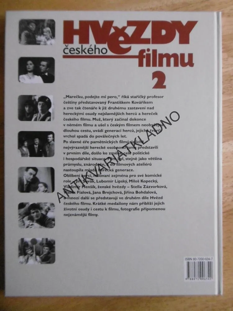HVĚZDY ČESKÉHO FILMU 2., ČÁSLAVSKÝ, MERHAUT, ZAHRADNÍČEK, **an