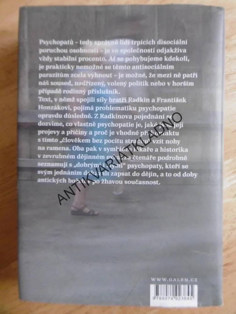 ČAS PSYCHOPATŮ, FRANTIŠEK A RADKIN HONZÁK, **an