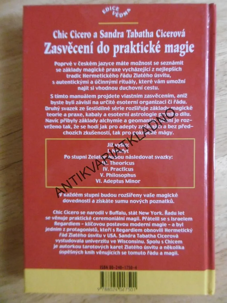 ZASVĚCENÍ DO PRAKTICKÉ MAGIE,2., ZELATOR, CICERO, **an