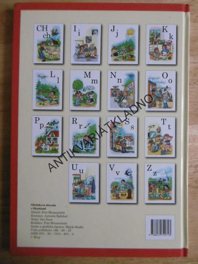 OBRÁZKOVÁ ABECEDA S ŘÍKANKAMI, JAN SUSA, ANTONÍN ŠPLÍCHAL, **an