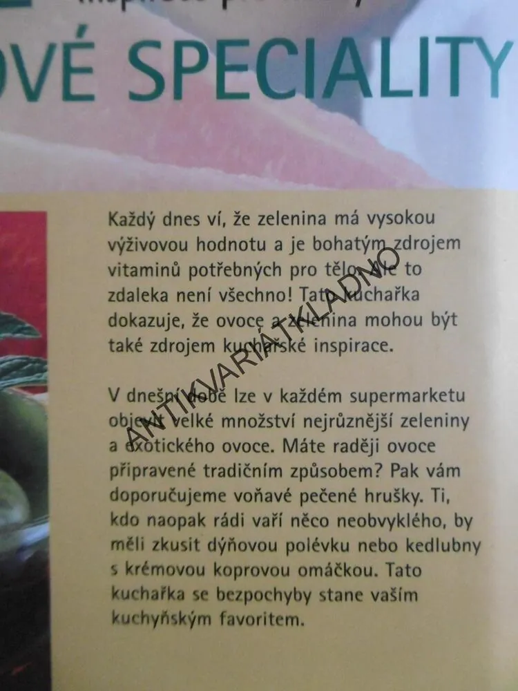 OVOCNÉ A ZELENINOVÉ SPECIALITY, INSPIRACE PRO KAŽDÝ DEN..., VAŘÍME S REBEM, **an