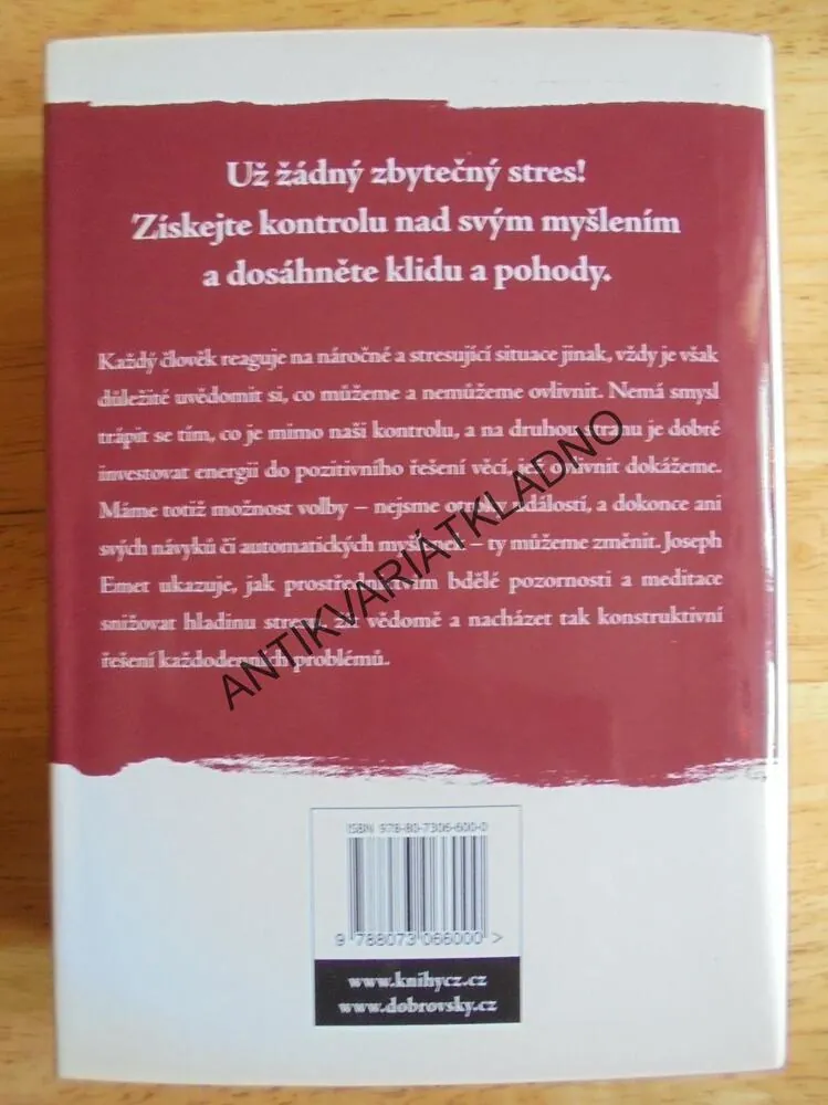 BUDDHOVA KNIHA O STRESU, JOSEPH EMET,MYSL,MEDITACE