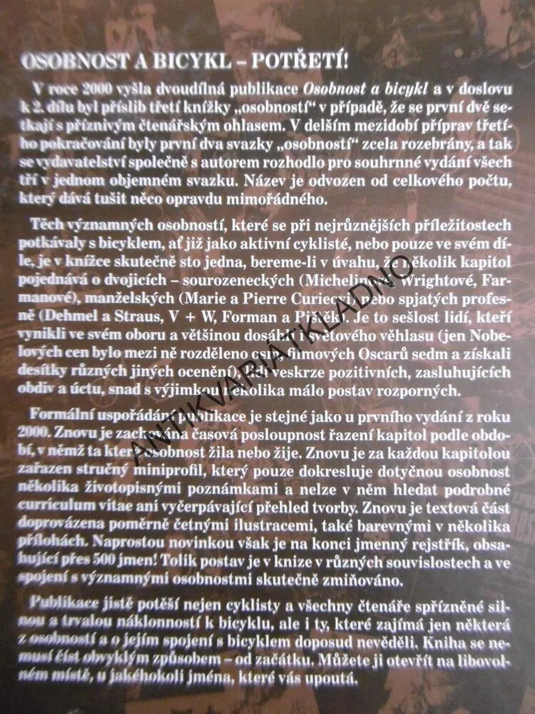 100+1 OSOBNOSTÍ A BICYKL, IVO HRUBÍŠEK, **an