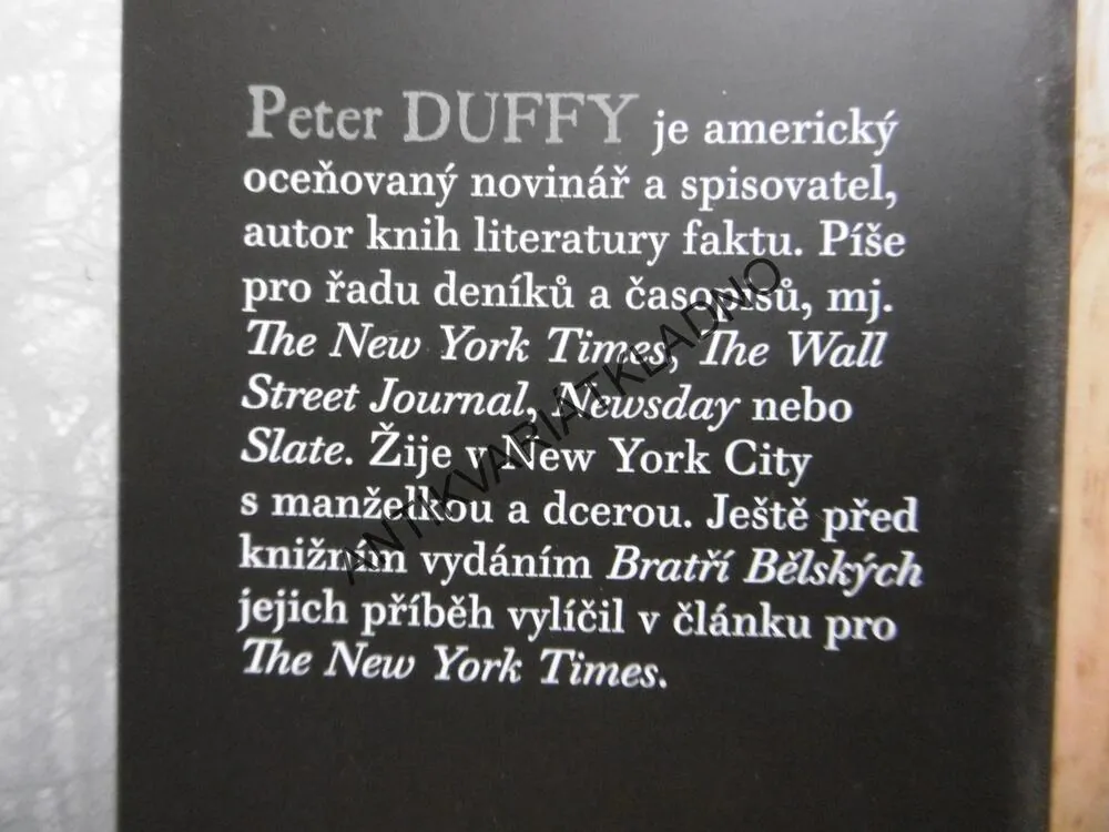 BRATŘI BĚLŠTÍ, PETER DUFFY, **an