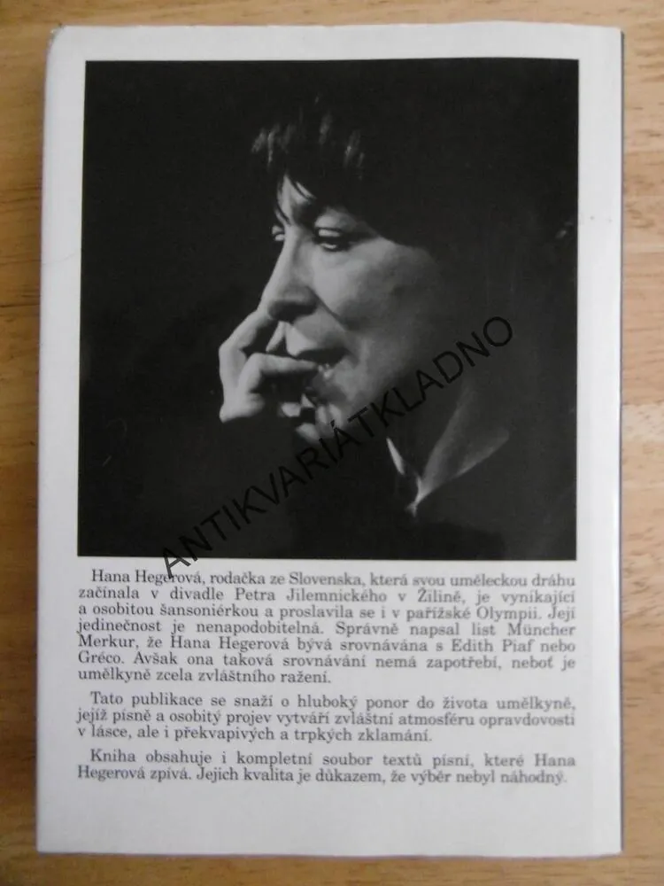HANA HEGEROVÁ ... A LÁSKA KLEČÍ NA HRACHU, **an