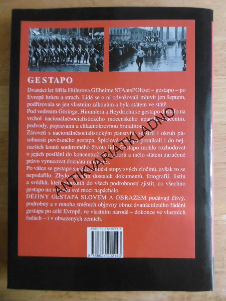 DĚJINY GESTAPA SLOVEM I OBRAZEM, RUPERT BUTLER, **an