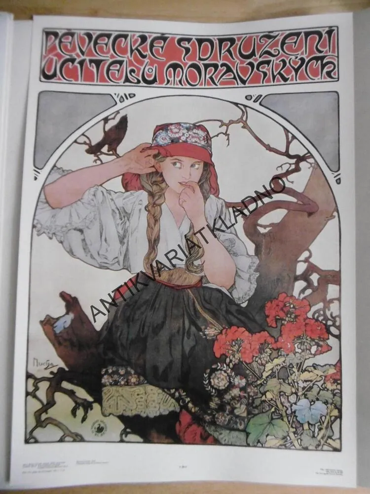 PLAKÁTY, ALFONS MUCHA, (VELKÝ FORMÁT) 10 REPRODUKCÍ, 1. VYDÁNÍ