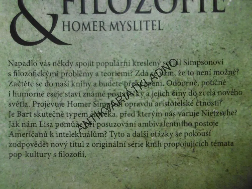 SIMPSONOVI A FILOZOFIE, WILLIAM IRWIN, **an