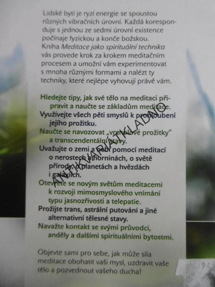 MEDITACE JAKO SPIRITUÁLNÍ TECHNIKA, GENEVIEVE L. PAULSONOVÁ, **an