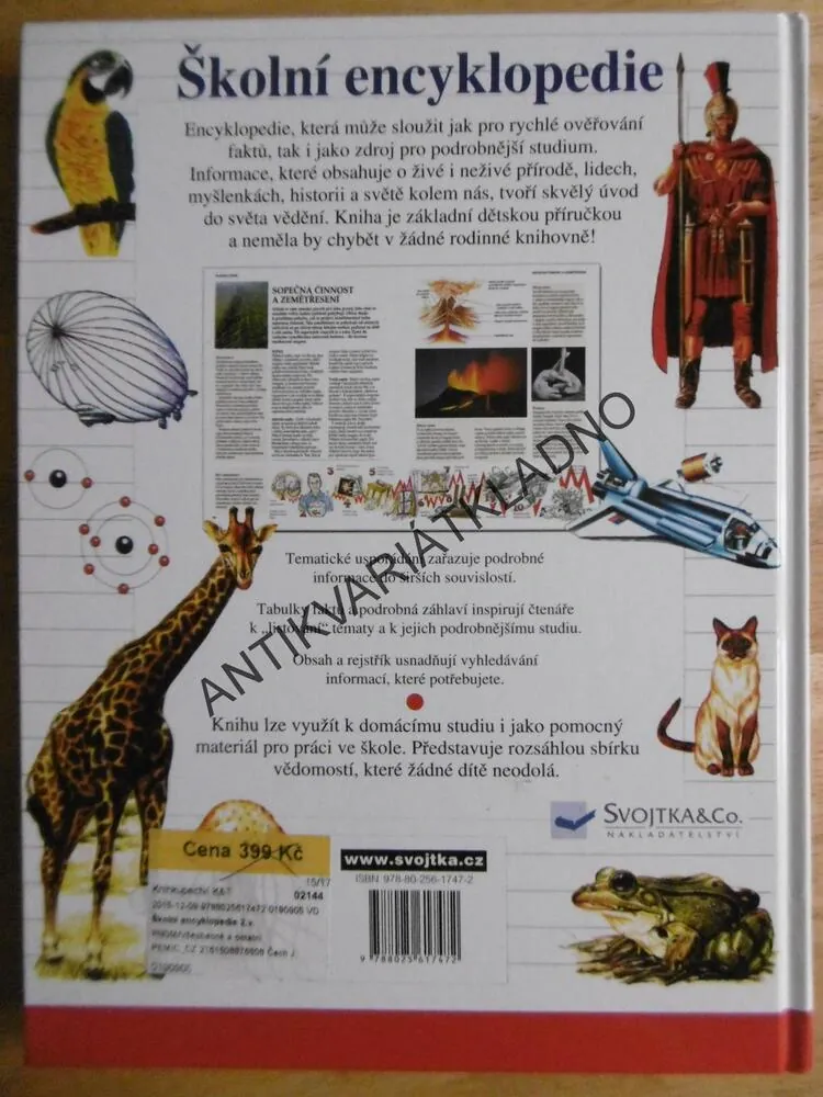 ŠKOLNÍ ENCYKLOPEDIE, 96 TÉMAT, 600 ILUSTRACÍ, 550 HESEL, 