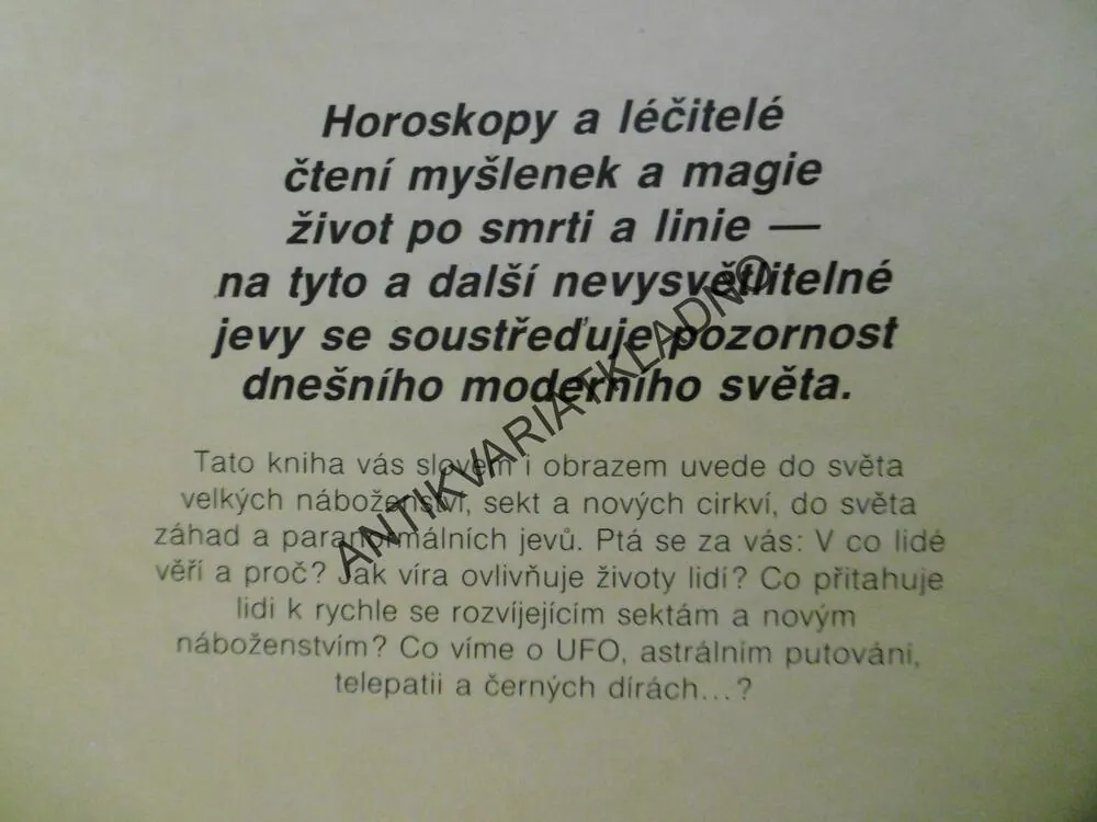 VÍRY A VYZNÁNÍ, NÁBOŽENSTVÍ, SEKTY, PARANORMÁLNÍ JEVY, MYRTLE LANGLEYOVÁ, JOHN BUTTERWORTH, JOHN ALLAN, **an