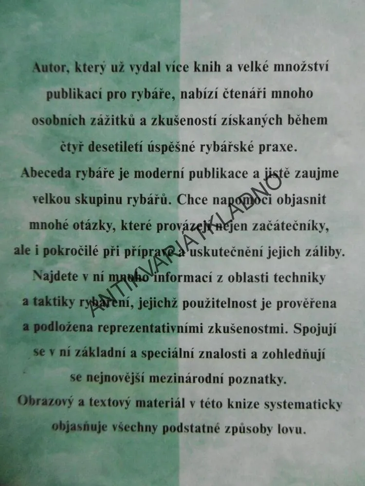 ABECEDA RYBÁŘE, OD ZAČÁTEČNÍKA K MISTROVI, ARMIN GÖLLNER, **an