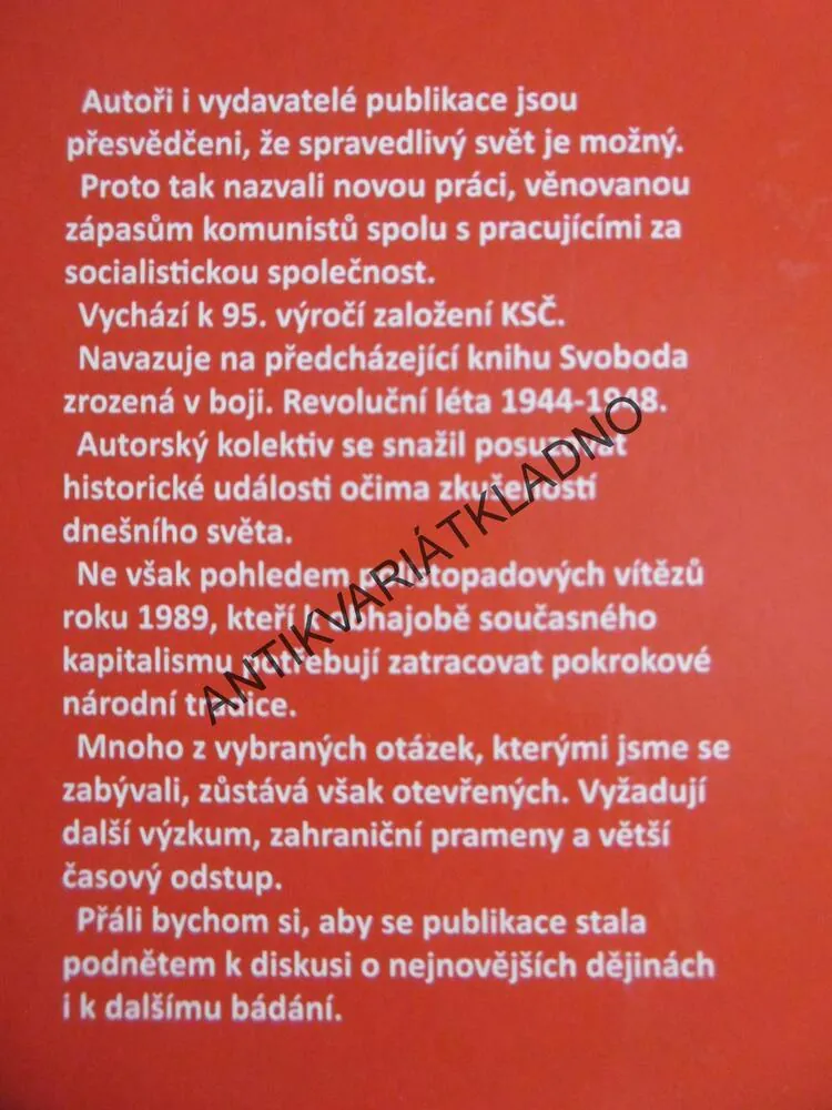 SPRAVEDLIVÝ SVĚT JE MOŽNÝ, HANA KRÁČMAROVÁ, **an