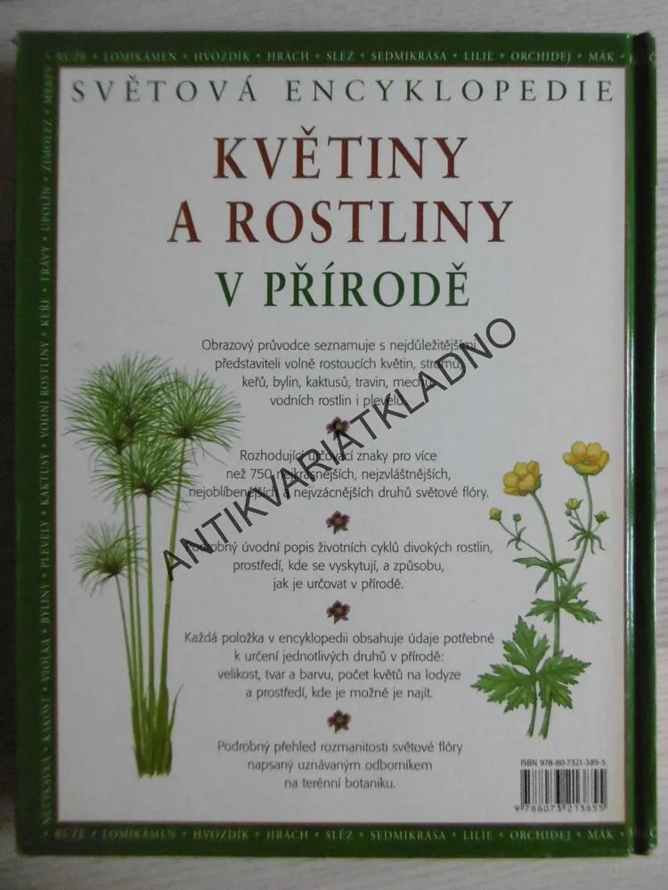 KVĚTINY A ROSTLINY V PŘÍRODĚ, SVĚTOVÁ ENCYKLOPEDIE, **an